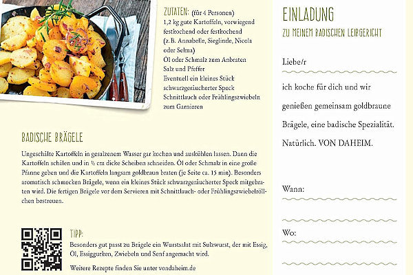 Citycard zur Regionalkampagne vondaheimBW Citycard zur Regionalkampagne vondaheimBW