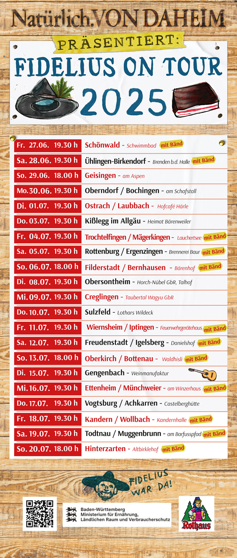 Fidelius Waldvogel - Tour 2025