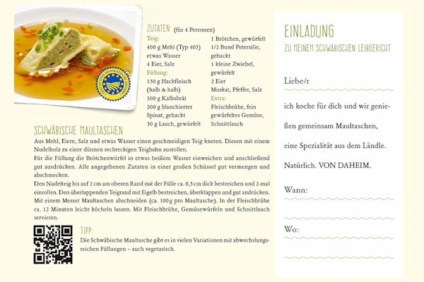Citycard zur Regionalkampagne vondaheimBW Citycard zur Regionalkampagne vondaheimBW